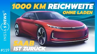 Echte 1000 km Reichweite ohne Laden  Saab ist zurück amp überrascht alle  ElektroautoNews 119 [upl. by Torrance]