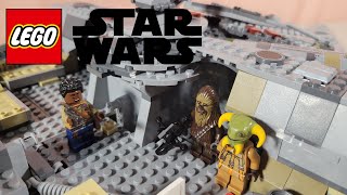 Insane Build LEGO Star Wars Millennium Falcon 75257 unboxing and speed build  Part 1 [upl. by Ganiats]