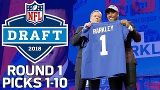 Picks 110 Trades QB Surprises amp MORE Round 1  2018 NFL Draft [upl. by Rebekkah358]