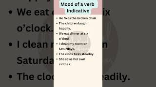 Indicative Mood of a Verb english grammar shorts [upl. by Llednik502]