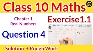 class 10 maths  Exercise 11  Question 4  Chapter 1  Real Numbers  find lcm of 306 and 657 [upl. by Namyh556]