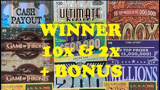 10X AND 2Xs  BONUS WINNER💰💰💰MIX TEXAS LOTTERY SCRATCH OFFS GAMES [upl. by Ayhtak]