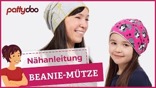 DIY Mütze nähen für Anfänger  Wendemütze Beanie aus Jersey  pattydoo Schnittmuster [upl. by Jacquelin]