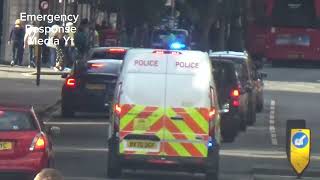 Convoy PTV 2X BTP Vans Responding London 🇬🇧 [upl. by Nwahsiek]