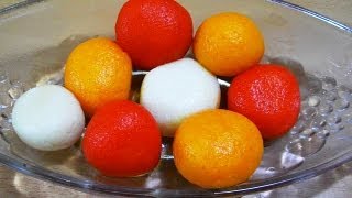 Colourful Rasgulla  Indian Bengali Milk Dessert  Sweets Recipe [upl. by Nosydam789]