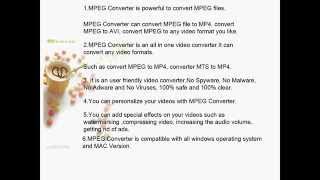 MPEG Converter [upl. by Sammie]