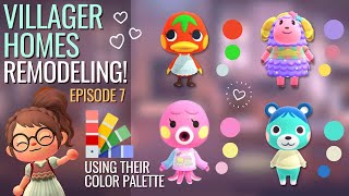 Colour matching VILLAGER HOMES EP7 Marina Bluebear Ketchup and Etoille  ACNH  Animal Crossing [upl. by Morette]