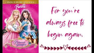 Barbie as The Princess and the Pauper  Written In Your Heart Prologue wlyrics [upl. by Kandace]