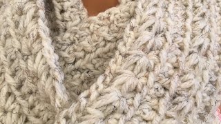 How to crochet infinity scarf with star stitch [upl. by Almeria]