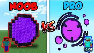 Minecraft NOOB vs PRO GIANT NETHER PORTAL in Minecraft [upl. by Munro]