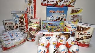 Kinder Chocolate  German Candy Tester  Kinderschokolade Süssigkeiten Test A LOT OF CANDY [upl. by Genevra]