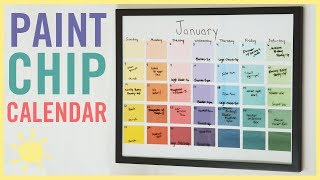 DIY  Paint Chip Calendar [upl. by Bindman]