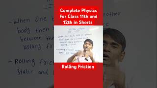 Rolling Friction ll Friction ll For Class 11th NEET and JEE [upl. by Kries564]