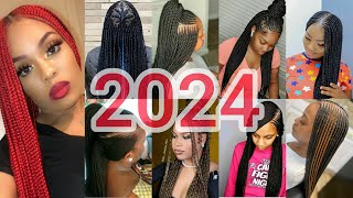 Latest braiding hairstyles for black ladies  Ghana weaving hairstyles  Braids Hairstyles [upl. by Romaine]