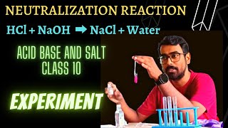 Neutralization reaction EXPERIMENT  HCl  NaOH 🔥 Class 10 Chemistry [upl. by Rufus789]