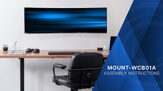 MOUNTWCB01A Single Ultrawide Monitor Wall Mount Assembly by VIVO [upl. by Damour338]