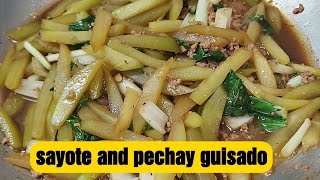 Sayote and Pechay Guisado  Ginisang Sayote at Pechay Recipe  Lutong Pinoy  Mhans Kitchen Atbp [upl. by Paehpos]