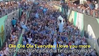 Ole Ole Ola 🇦🇷♥️🇦🇷💙 Soy Argentina Song for 3 Minutes With English Lyrics [upl. by Agarhs]