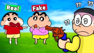 Find The Real Shinchan 😱  Funny Game Roblox 😂 [upl. by Bartle574]