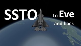 KSP 12  stock SSTO to Eve and back no refueling disposable lander [upl. by Jay]