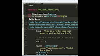 Laravel 11  Social share Share BlogPost using social share links [upl. by Dorfman930]