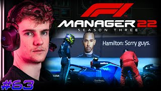 HAMILTON DOES HIS BEST PIASTRI IMPRESSION  F1 Manager 2022 Career Mode Part 63 [upl. by Edlitam]