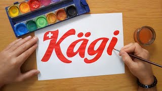 So zeichnen Sie das KägiLogo 🇨🇭🍫 How to draw the Kägi logo [upl. by Bullivant]