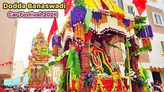 BANASWADI Car Festival 🛕 2024  Biggest Festival in Bengaluru  Joy of Dodda Banaswadi  Anjaneya [upl. by Ahselaf720]