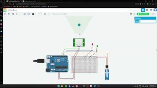 Practical Work 2  Tinkercad Servo Motor Control Using PIR Sensor [upl. by Glynias]