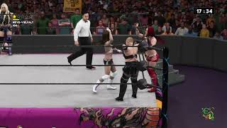 WWE 2K Stardom  Maika amp Thekla vs Natsuko Tora amp Momo Watanabe  with Konami amp Fukigen Desu [upl. by Atinahc695]