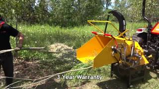 WoodMaxx WM8H Hydraulic AutoFeed 8quot PTO Wood Chipper [upl. by Nylehtak]