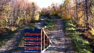 Ski Bromont Mountain Bike Park Big Line Jumps 2010 3 angles [upl. by Opportina]