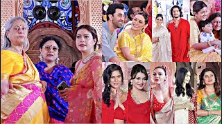 Celebs At Mukherjee Durga Puja 2024  Rani Kajol Ranbir Jaya Sherlyn Poonam Urvashi Ishita [upl. by Parrish]