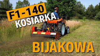 Kosimy łąkę kosiarką bijakową F1140 z uchylna klapą [upl. by Nod]