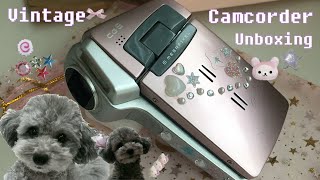 Vintage Camcorder Unboxing and Decorating ★  Sanyo Xacti CG6 vintage camera stickers [upl. by Bruyn]