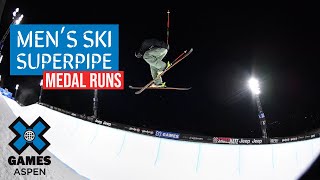 MEDAL RUNS Men’s Ski SuperPipe  X Games Aspen 2021 [upl. by Arraek]