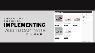 How to Create Add to Cart Feature Using HTML CSS JS [upl. by Ahsait304]