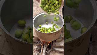 Picking figs and making organic fig syrup over the fire [upl. by Adnawal]