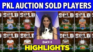 Pro Kabaddi 2024 Auction Day 1 Highlights  PKL 2024 Auction Sold Players List [upl. by Droffilc94]