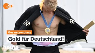 heute 1900 Uhr vom 030824 DoppelGold für Deutschland Doch TVDuell in USA Gewalt in England [upl. by Sirromad]