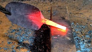 how to make garden trowel  full process handmade  blacksmith [upl. by Airres]