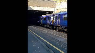 Scotrail 6 Car Class 318258 amp 318256 arriving at Cambuslang station operating 2C34 to Cumbernauld [upl. by Ordnazil]