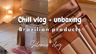 Chill Cozy Vlog  Unboxing Affordable Brazilian Makeup Haul [upl. by Darrel]