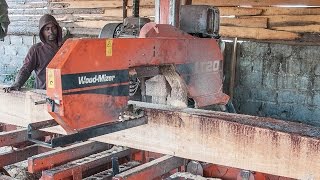 LT40 sawmill cuts structural timber in Africa  WoodMizer Africa [upl. by Ennaed685]