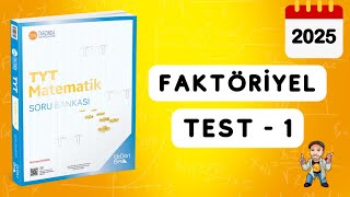 345 TYT MATEMATİK SORU BANKASI ÇÖZÜMLERİ  FAKTÖRİYEL  TEST 1  2025 [upl. by Adam]