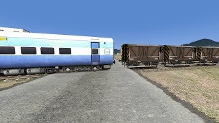 BLUE ICF COACHES WITH WDP4 COUPLING OLDEST FRIEGHT CARS  TRAIN SIMULATOR 2023 [upl. by Xerxes535]