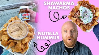 We Tried Nutella Hummus amp Shawarma Nachos  News Bites [upl. by Nottap173]