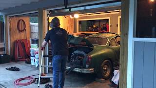 Volkswagen Karmann Ghia Restoration  Vintage 1972 VW  Body lift test [upl. by Arlo849]