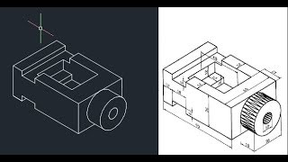 Autocad Isometric Drawing 21 [upl. by Ahsets915]