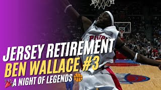 🎉 Ben Wallace 3 Jersey Retirement Ceremony  A Night of Legends 🏀 [upl. by Ruthi]